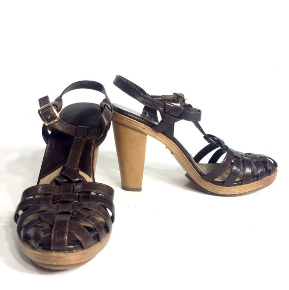 🍒Michael Kors Women's Brown Heels Sandals